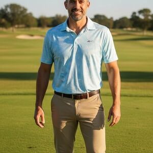 Greg Norman Collection Light Blue Polo Shirt